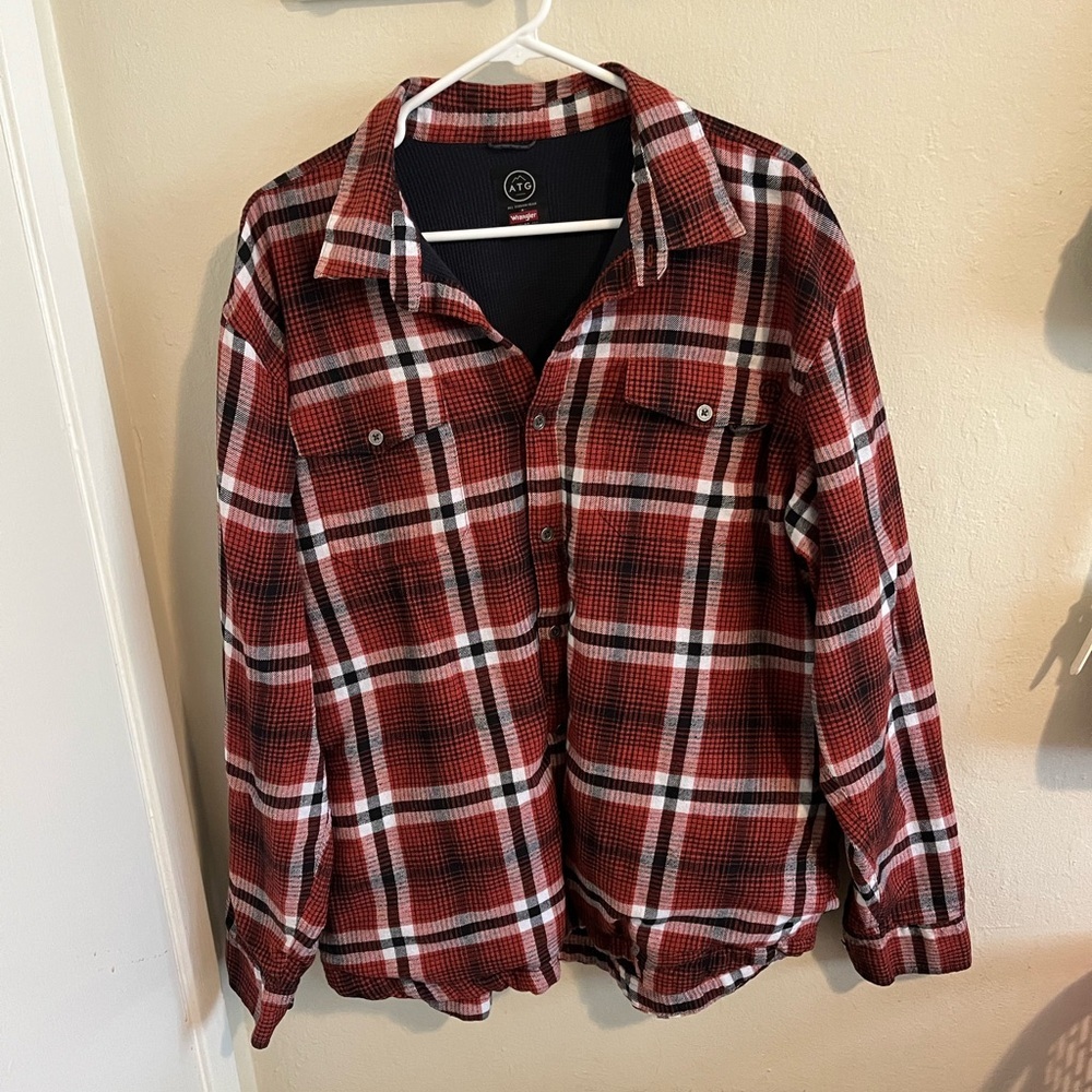 Wrangler Red‎ and Black Lightweight Shirt Jacket